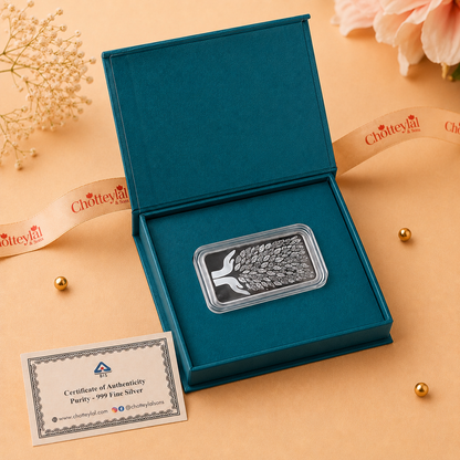 The Auspicious Token - 25g Silver Bar with Happy Diwali Box - Add Logo/Message