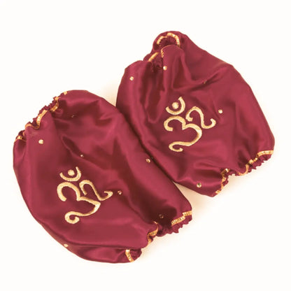 Elegant Om Satin Maroon Chooda Cover | Chotteylal and Sons