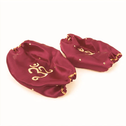 Elegant Om Satin Maroon Chooda Cover | Chotteylal and Sons