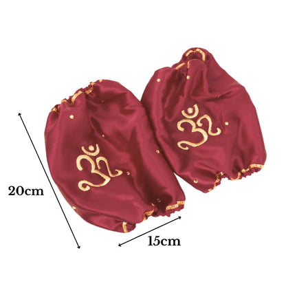 Elegant Om Satin Maroon Chooda Cover | Chotteylal and Sons