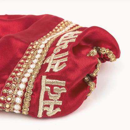 Sada Saubhagyavati Floral Motif Maroon Chooda Cover | Chotteylal and Sons