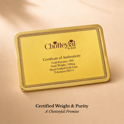 100mg Gold Queen (Raja Rani) Coin – Royal Couple Collection