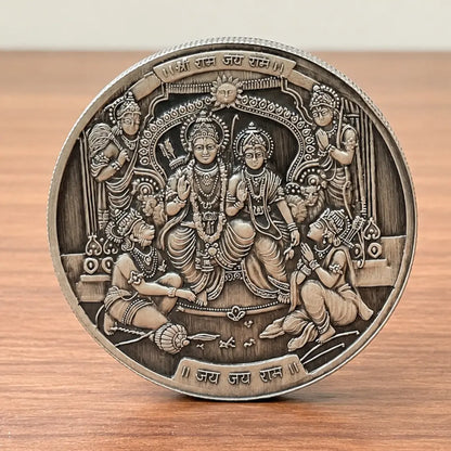 Shri Ram Darbar 3D 50gm Silver Coin Gift Box Set