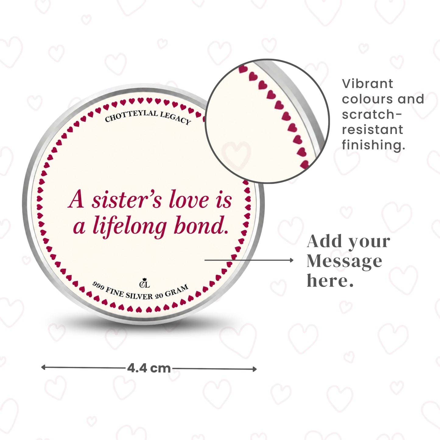 Best Sister Ever Personalised Raksha Bandhan Photo Silver Coin Gift