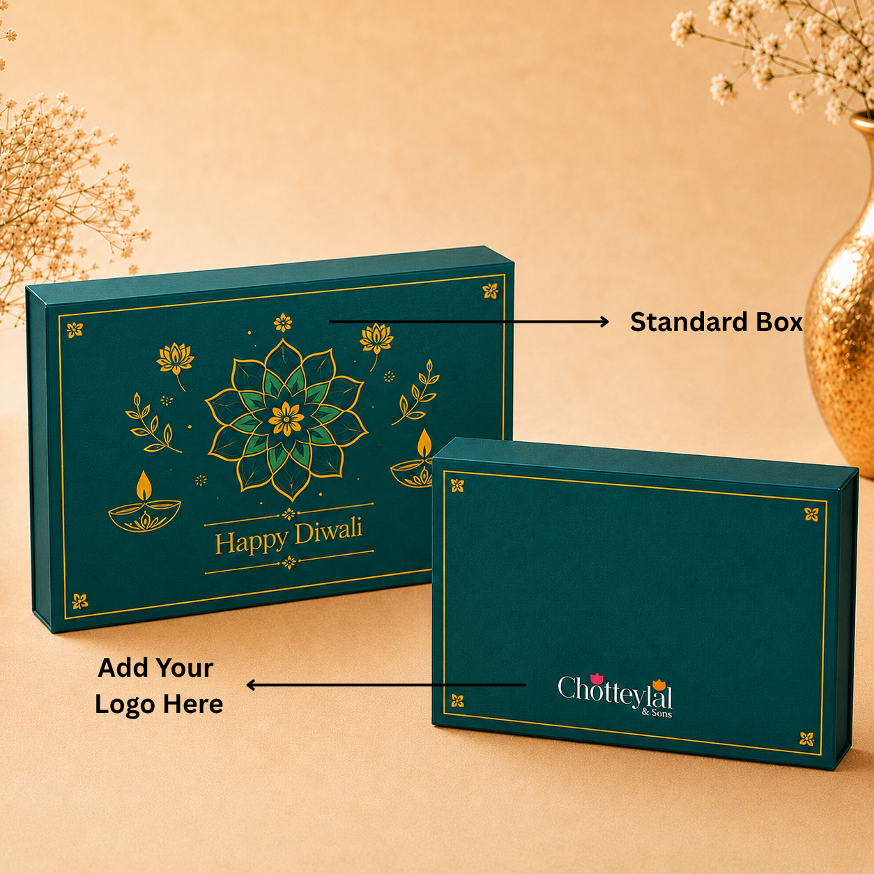 The Auspicious Token - 25g Silver Bar with Happy Diwali Box - Add Logo/Message