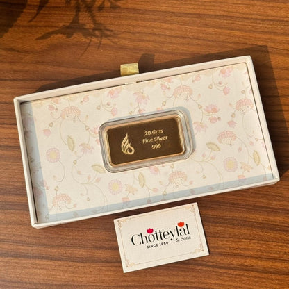 Ashirwaad Two Elephant Design, Rose Gold Finish, Dollar Shape, 20 gm Each , 999 Silver Coin Box Set – Ready to Ship