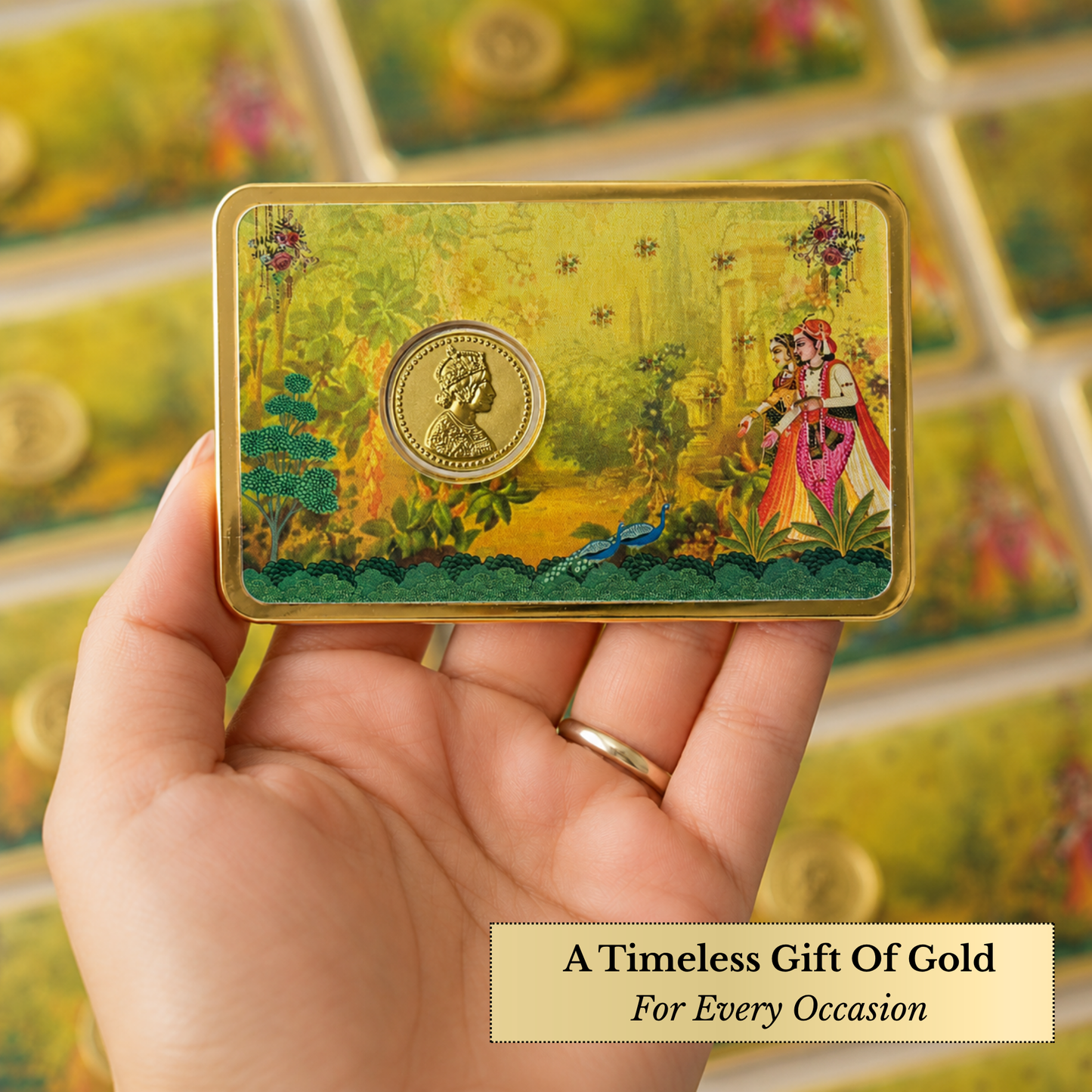 100mg Gold Queen (Raja Rani) Coin – Royal Couple Collection