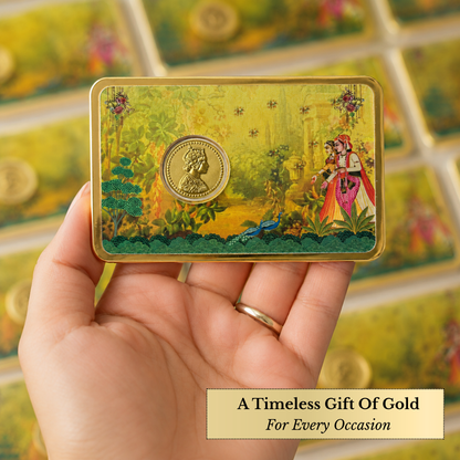 100mg Gold Queen (Raja Rani) Coin – Royal Couple Collection