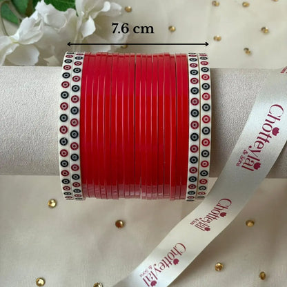 Pure Pearl Classic Red Chooda Set of 21
