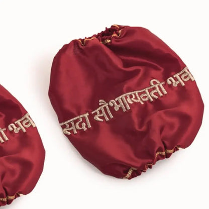 Sada Saubhagyavati Satin Maroon Chooda Cover | Chotteylal and Sons