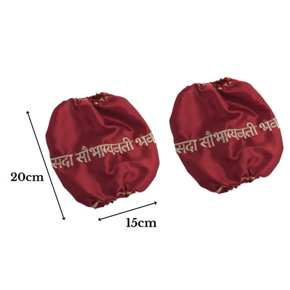 Sada Saubhagyavati Satin Maroon Chooda Cover | Chotteylal and Sons