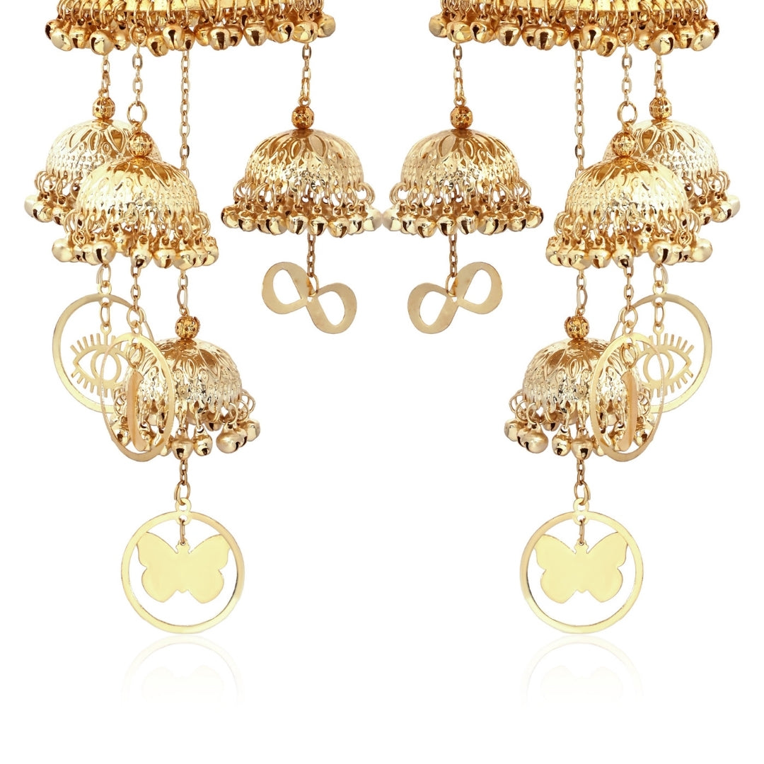 Golden Parineeti Chopra Inspired Short Bridal Kaleera - Customizable With Unique Charms