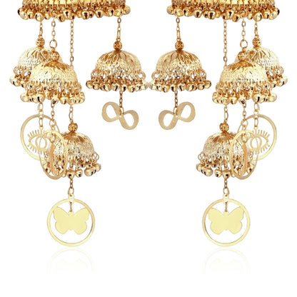 Golden Parineeti Chopra Inspired Short Bridal Kaleera - Customizable With Unique Charms