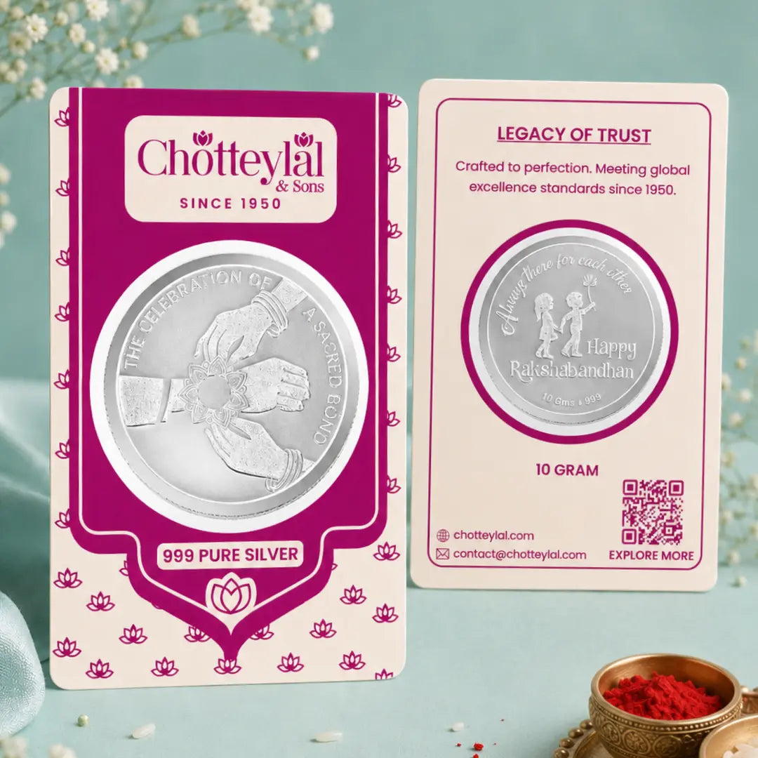 Rakhi on Hand Blister Card – 10g Silver Coin