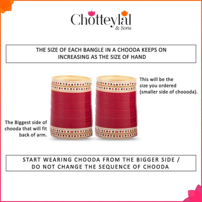 Chottey Lal & Sons | Bridal Chooda with Diamond Look Bangles