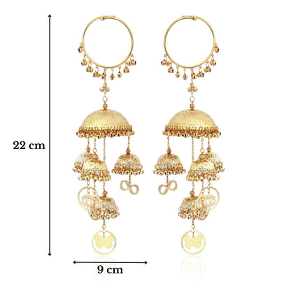 Golden Parineeti Chopra Inspired Short Bridal Kaleera - Customizable With Unique Charms