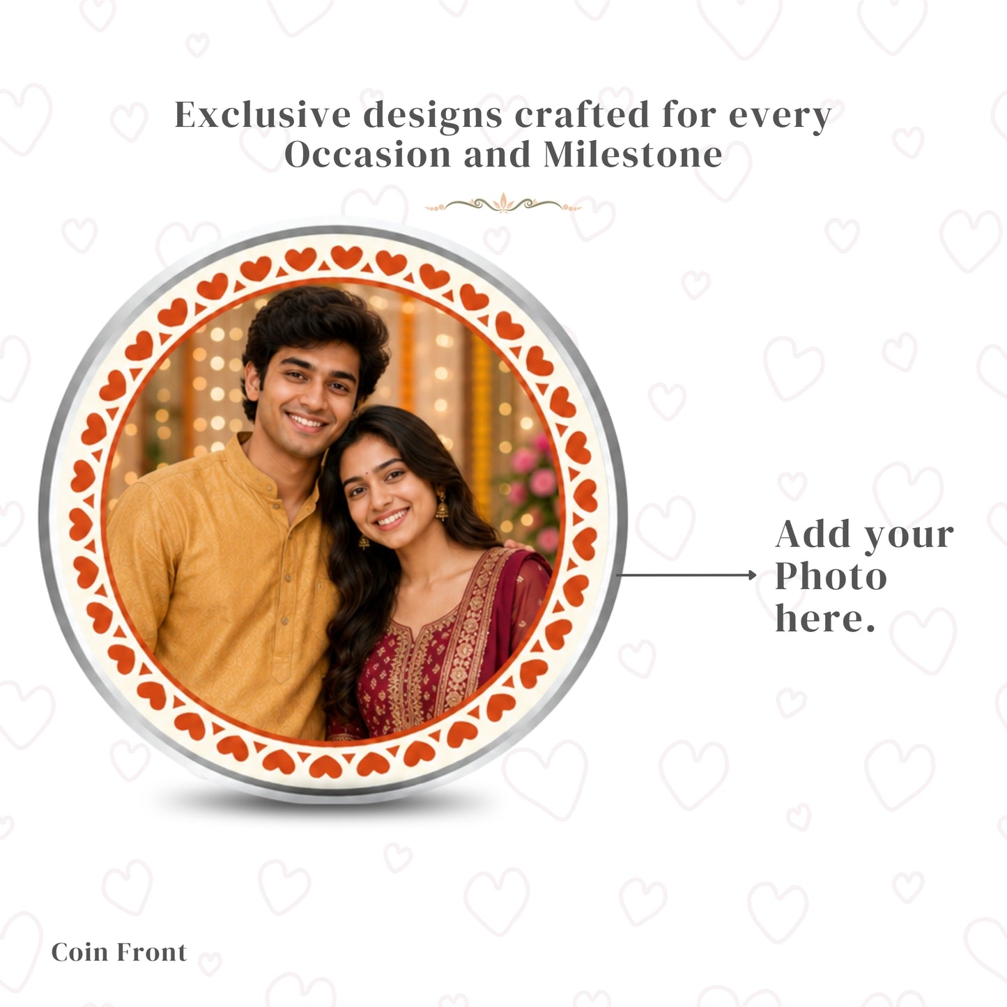 Love You Bhai Personalised Raksha Bandhan Photo Silver Coin Gift