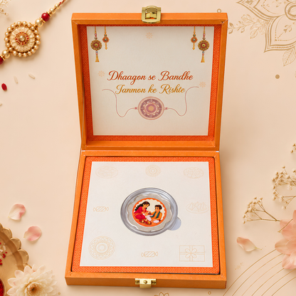 Happy Raksha Bandhan Premium Silver Coin Gift Box