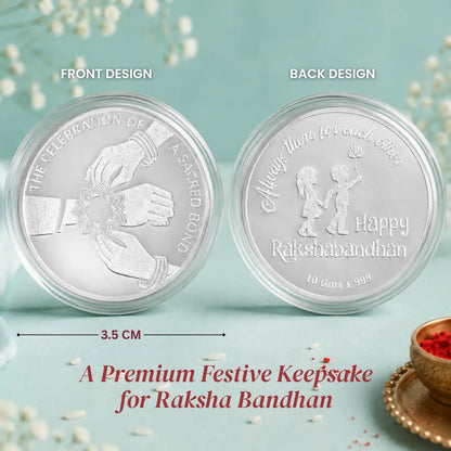 Rakhi on Hand Blister Card – 10g Silver Coin