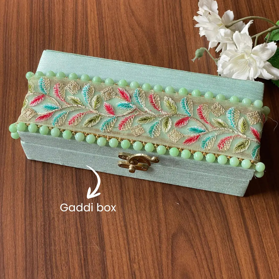 Premium Royal Green Shagun Tray Set