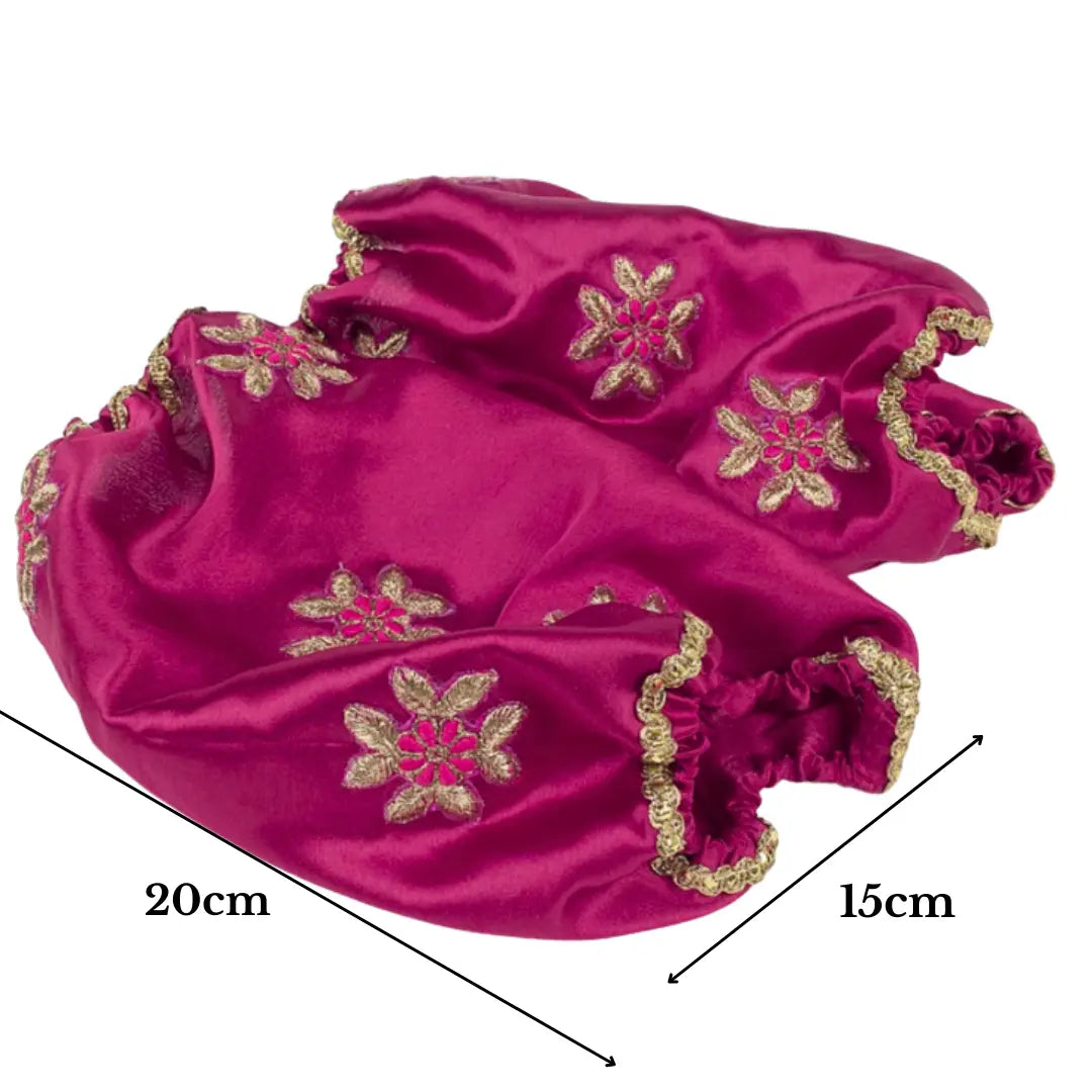 Satin Floral Pink Sada Saubhagyavati Chooda Cover | Chotteylal & Sons