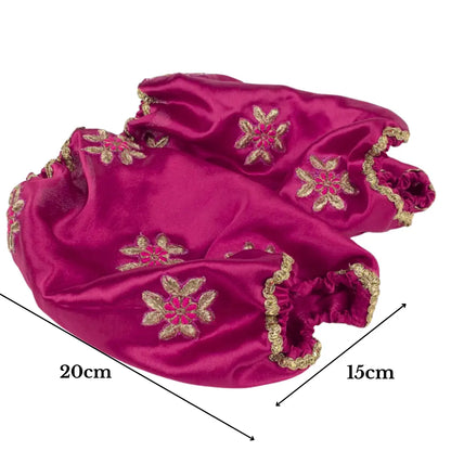 Satin Floral Pink Sada Saubhagyavati Chooda Cover | Chotteylal & Sons