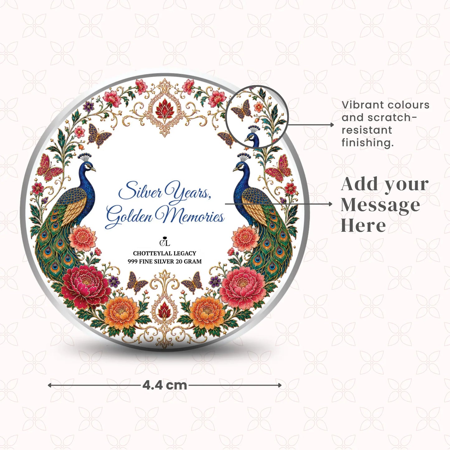 25th Anniversary Silver Coin — Personalize Message For Silver Jubilee