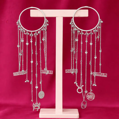 Silver Rakul Preet Inspired Minimal String Bridal Kaleera - Customizable With Unique Charms