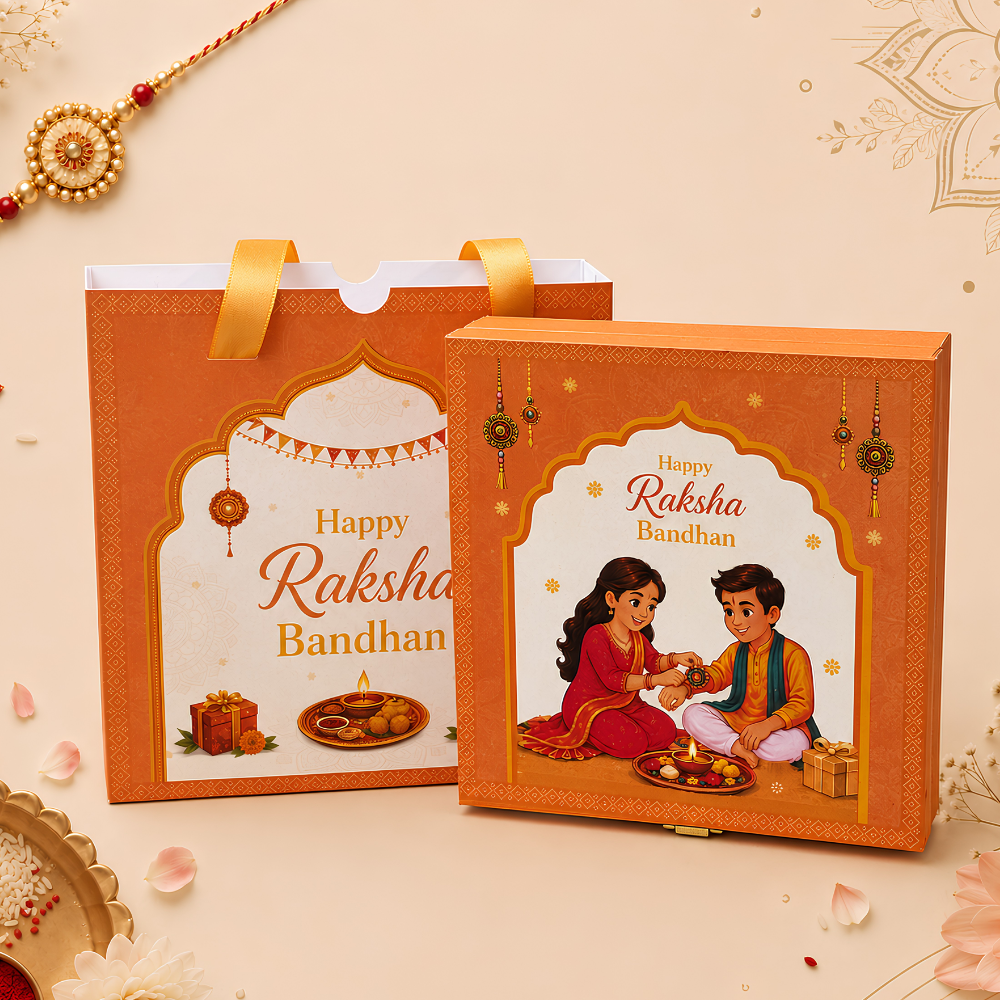Happy Raksha Bandhan Premium Silver Coin Gift Box