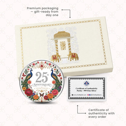 25th Anniversary Silver Coin — Personalize Message For Silver Jubilee