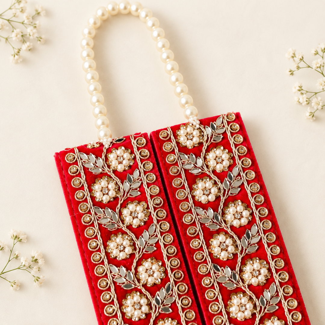 Red Floral Milni Mala