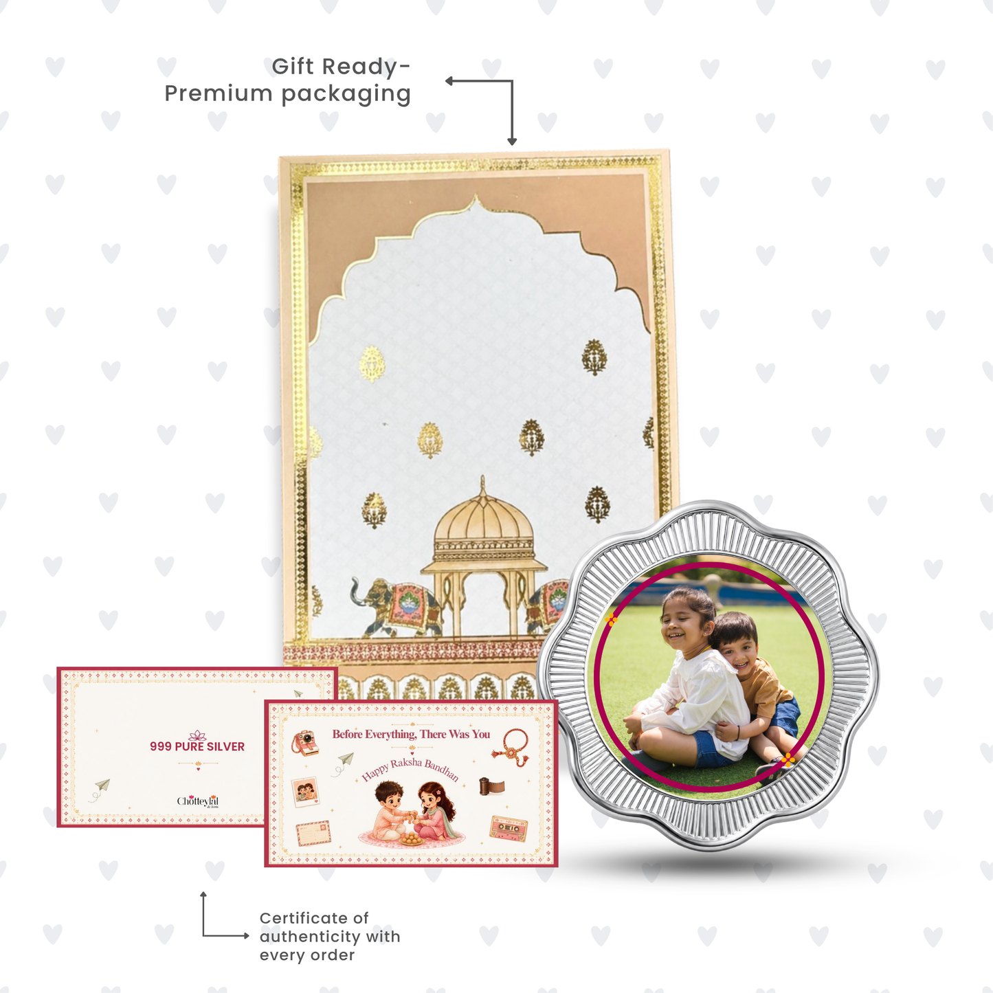 Ek Hazaaron Mein Meri Behna Hai – Personalised Photo Silver Coin Raksha Bandhan Gift for Sister