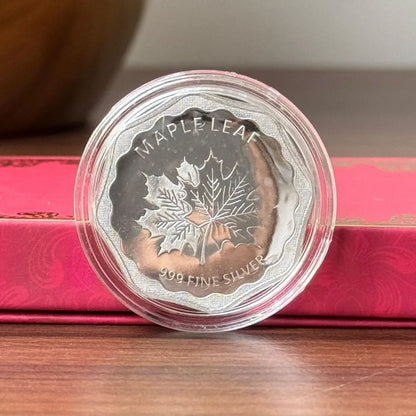 Banyan Tree, Silver, Octagon Shape, 5 gm, 999 Purity Silver Coin - Ready To Ship