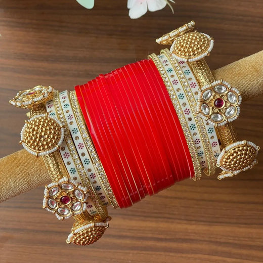 red bridal chura