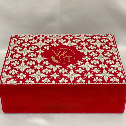 Premium Red Customised Chooda Box with Logo