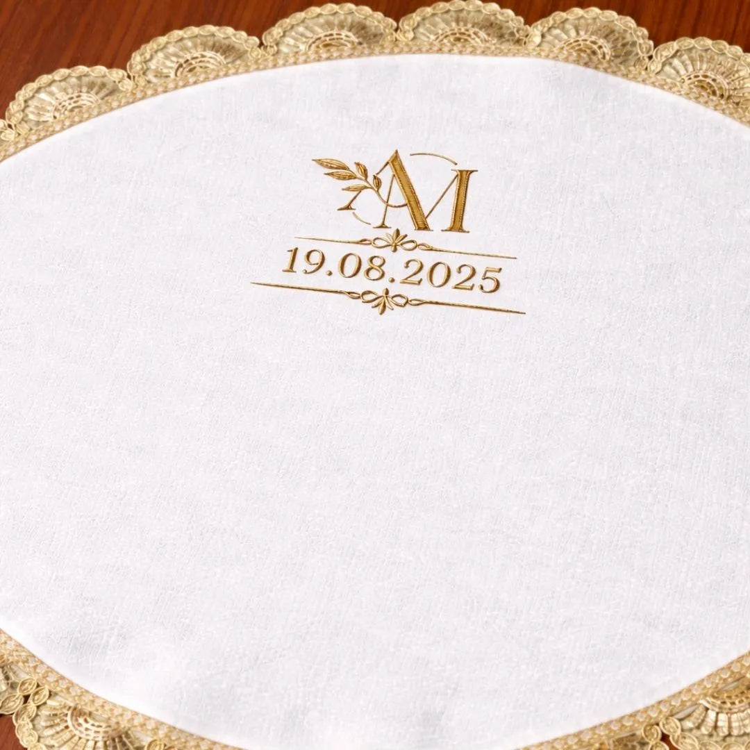 Wedding Hand Thaapa with Custom Logo and One-Line Text