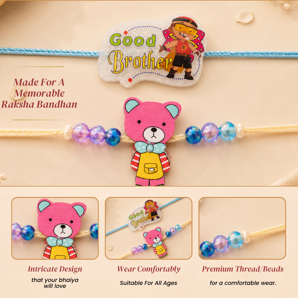 Kid's Rakhi - Set of 2 Beautiful Threads