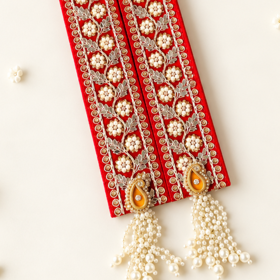 Red Floral Milni Mala