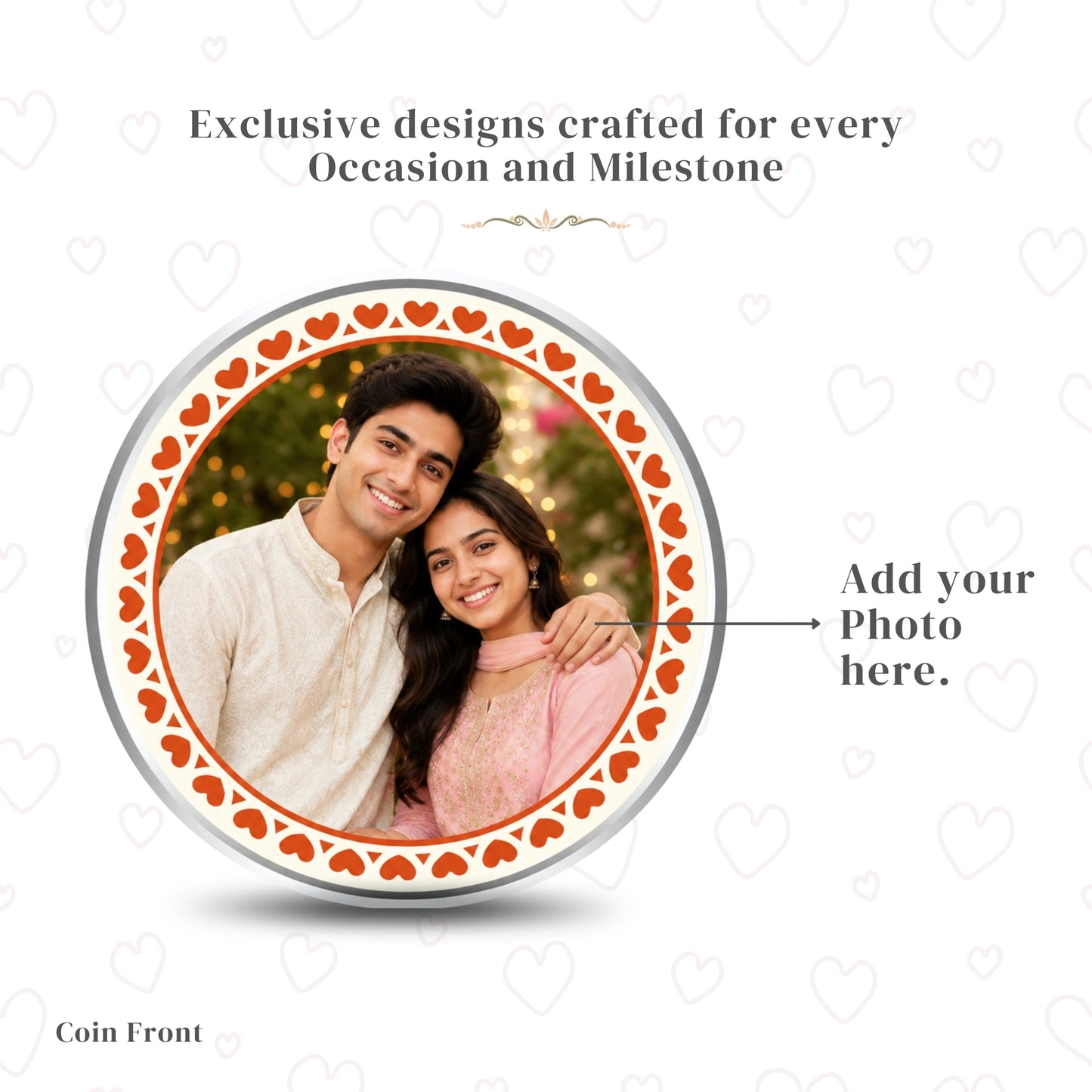 Forever Love Personalised Raksha Bandhan Photo Silver Coin Gift