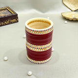 Pure Pearl Stylish Kundan Maroon Chooda