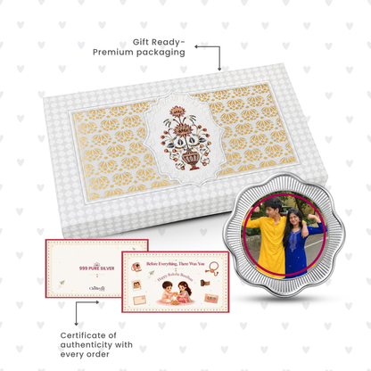 From Reels to Real Life – Personalised Photo Silver Coin Raksha Bandhan Gift