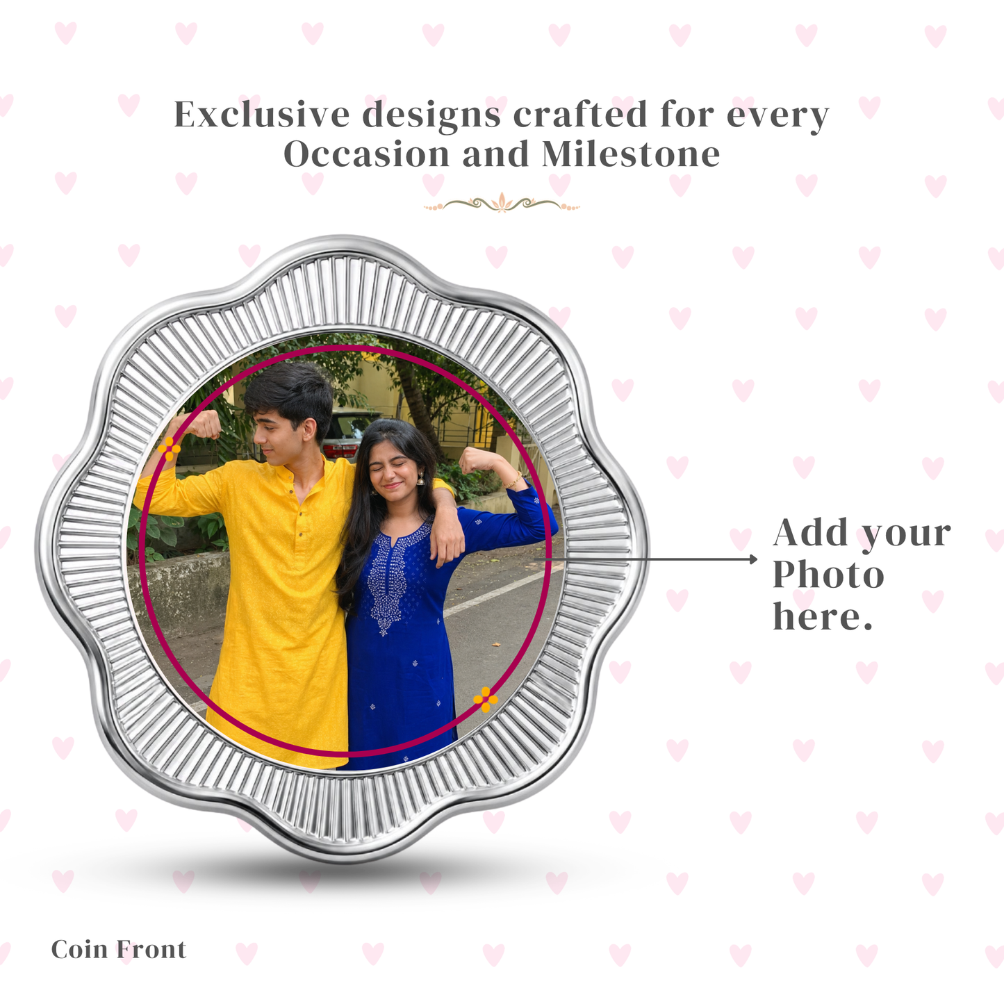 From Reels to Real Life – Personalised Photo Silver Coin Raksha Bandhan Gift