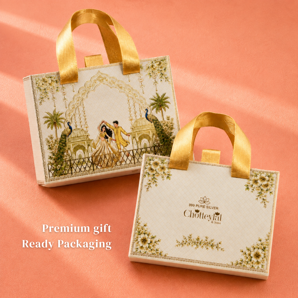 Flower Banyan Tree 5g Each Silver Coin Pair Gift with Premium Carry Bag