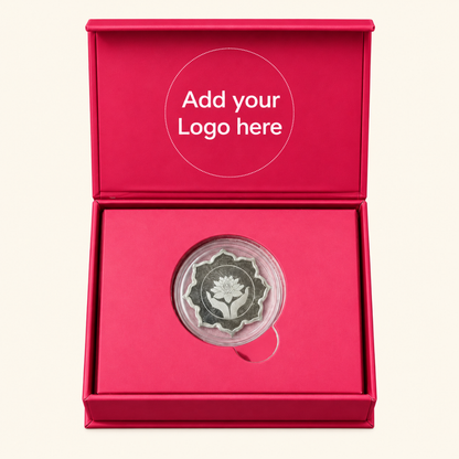 Lotus In Hand, Silver Finish, Lotus Shape, Single (5 g), 999 Purity Silver Coin - Wedding Gifts