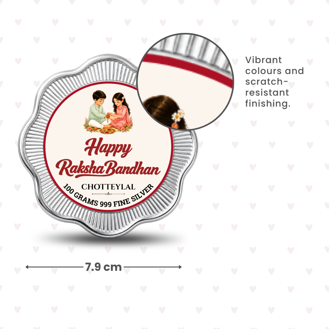 Happy Rakhi Sibling Bond 100g Silver Coin