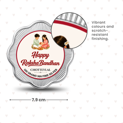 Happy Rakhi Sibling Bond 100g Silver Coin