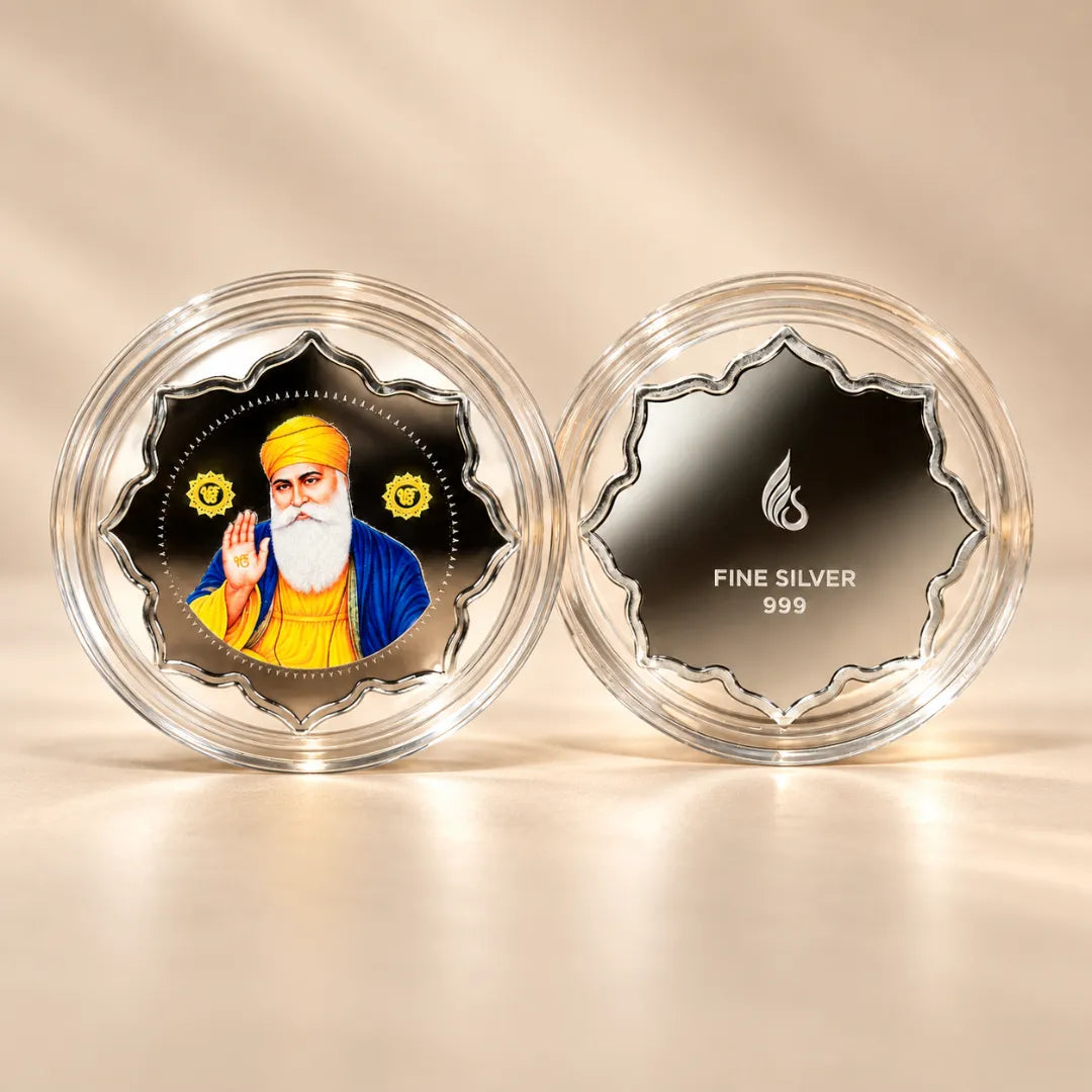 Guru Nanak Dev Ji 2g Pure Silver Coin
