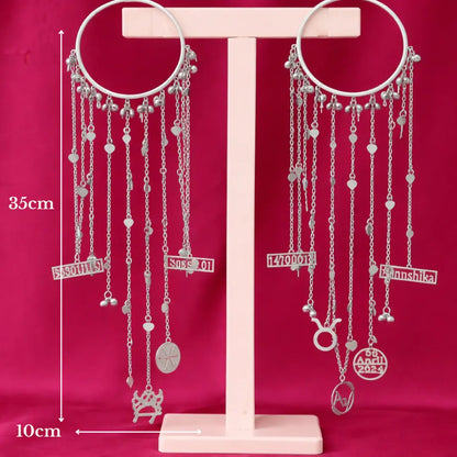 Silver Rakul Preet Inspired Minimal String Bridal Kaleera - Customizable With Unique Charms