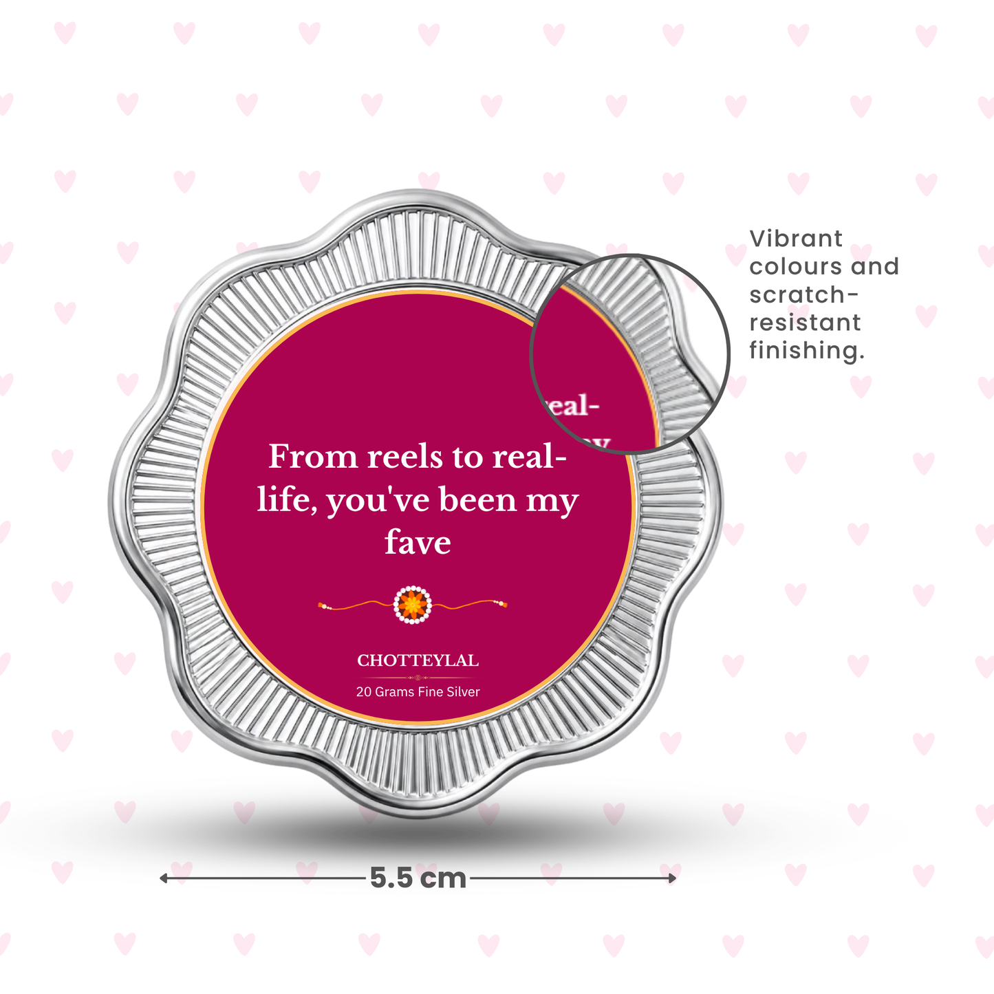 From Reels to Real Life – Personalised Photo Silver Coin Raksha Bandhan Gift