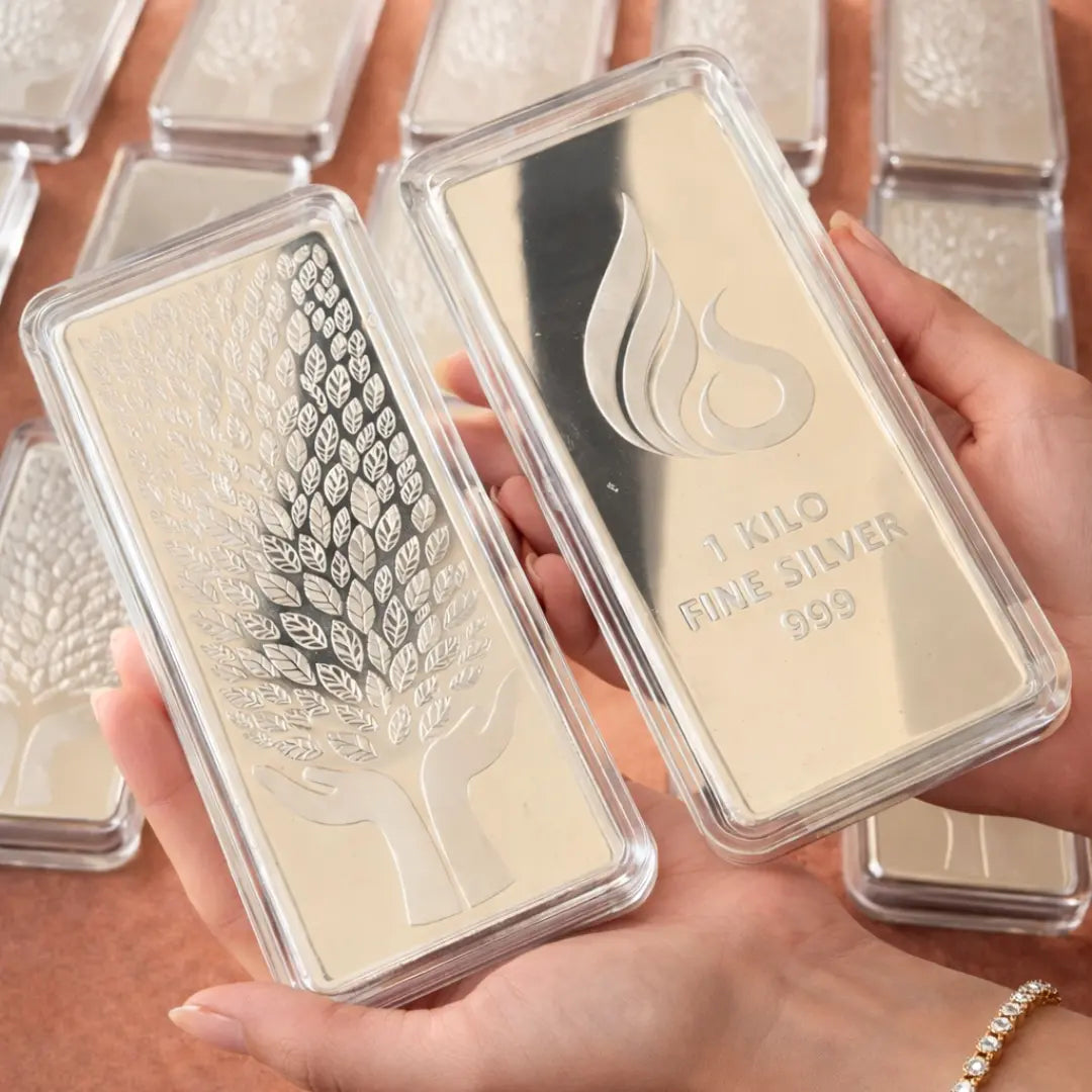 Banyan Tree, Bar shape, 1kg, 999 Pure Silver Coin